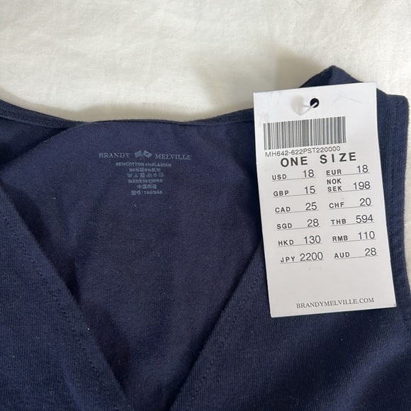 BRANDY MELVILLE NAVY BLUE AMARA TANK - Picture 3 of 4